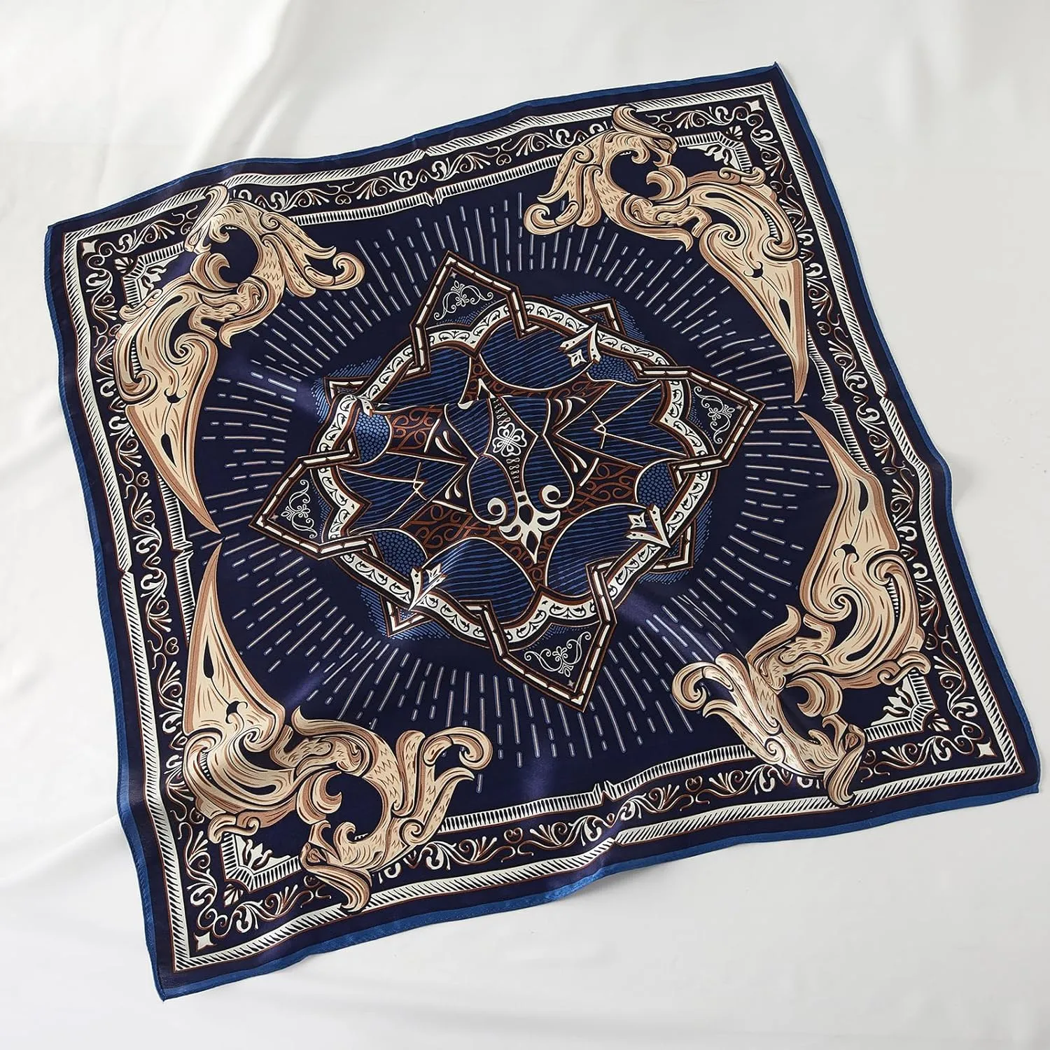 100% Mulberry Silk Square Scarf 27''x27'' Neck Scarf Hair Scarf Headscarf Bandanas for Women