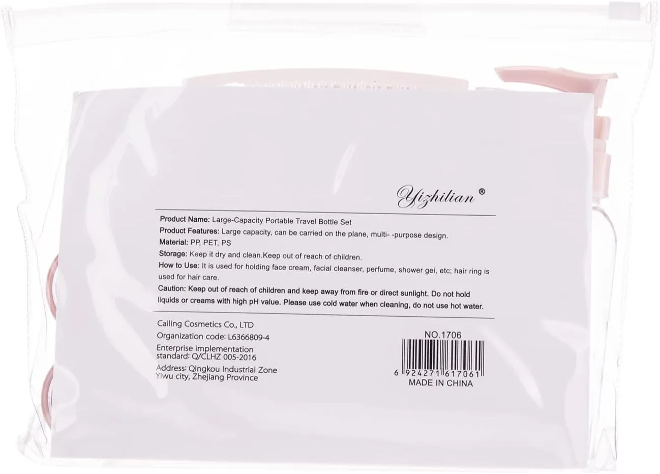 10PCs BPA Free Portable Toiletry Containers Set-Pink(SA2405-173)