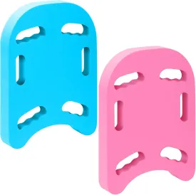 2 Pcs Swimming Training Kickboard for Adults Kids Kick Board 6 Integrated Hole Handle Design Summer Aid Float Equipment EVA Foam Swim Kick Board for Water Pool Accessorie Men Women Boy Girl