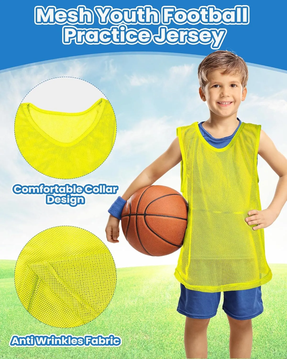 36 Pcs Pennies for Sports Youth Football Practice Jersey Adult Basketball Soccer Hockey Pinnies Kids Scrimmage Jerseys