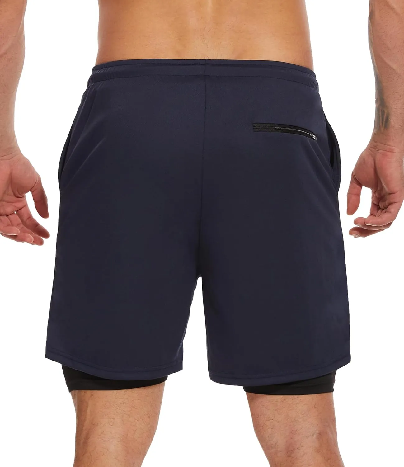 4 Pack Mens 2 in 1 Running Workout Shorts with Liner, Gym Athletic Quick Dry Sport Shorts with Pockets