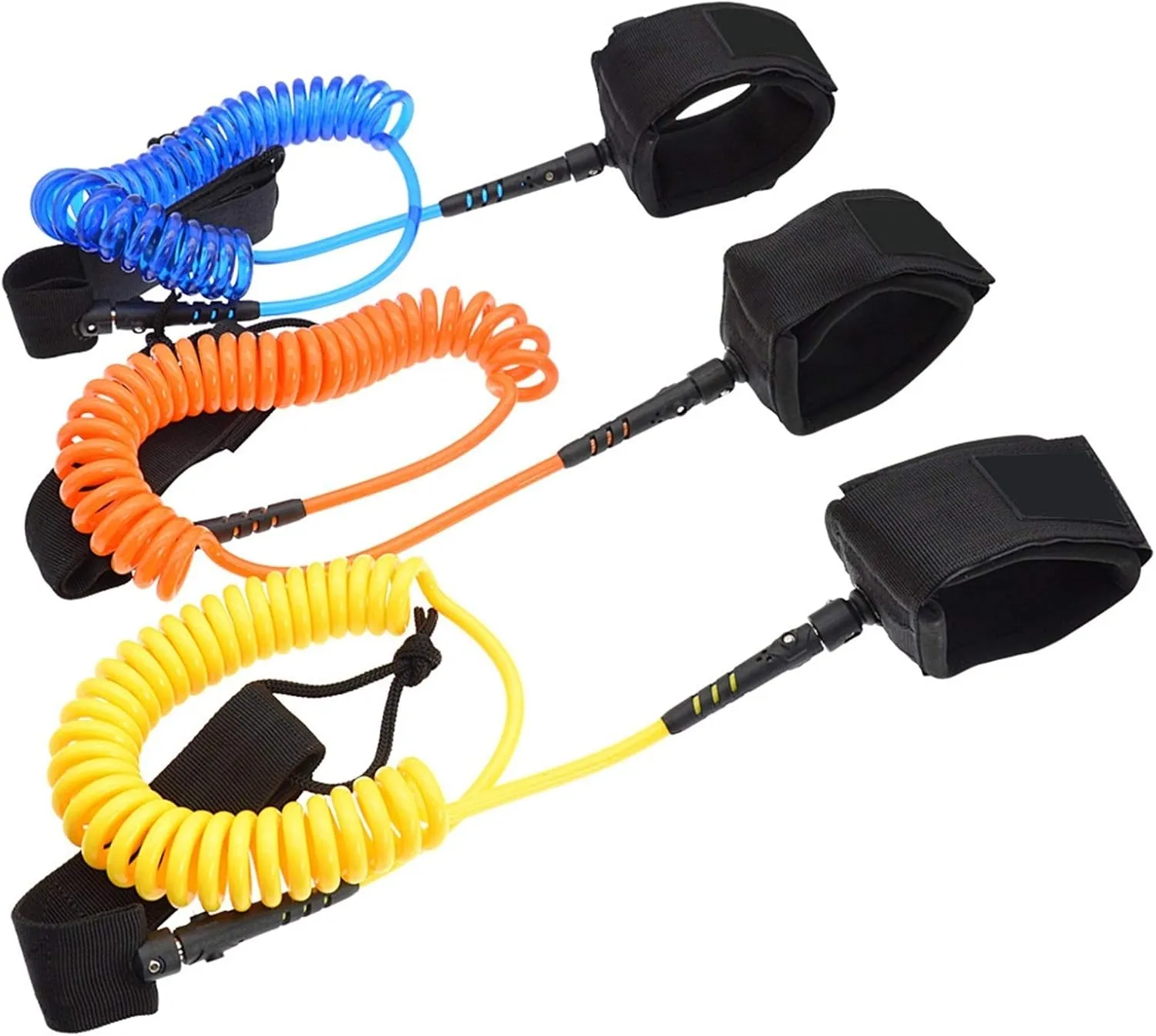 7MM Double Bearing Surfboard Leash TPU Surfboard Safety Foot Rope SUP Paddle Board Traction Rope(Blue)