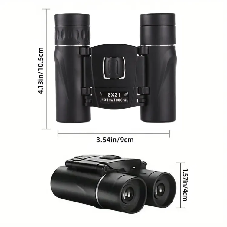 8X21 Outdoor Low-light Night Vision High-power HD Mini Binoculars