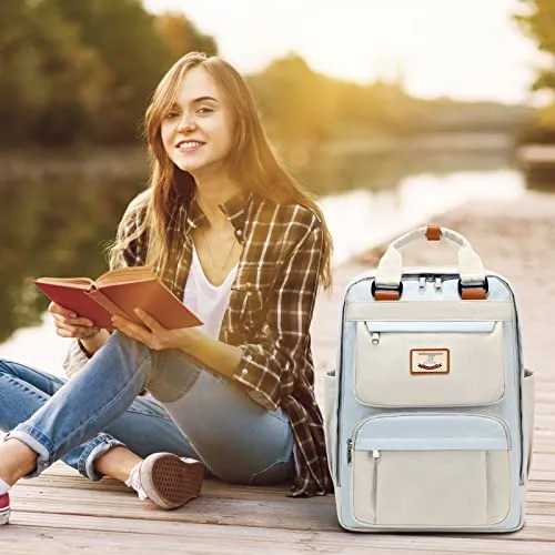 Backpack Waterproof Daypack - Uni Backpack Travel Backpack Hand Luggage Airplane Large Laptop Backpack Backpack School Backpack with 15.6 Inch Laptop Bag & Anti Theft Bag