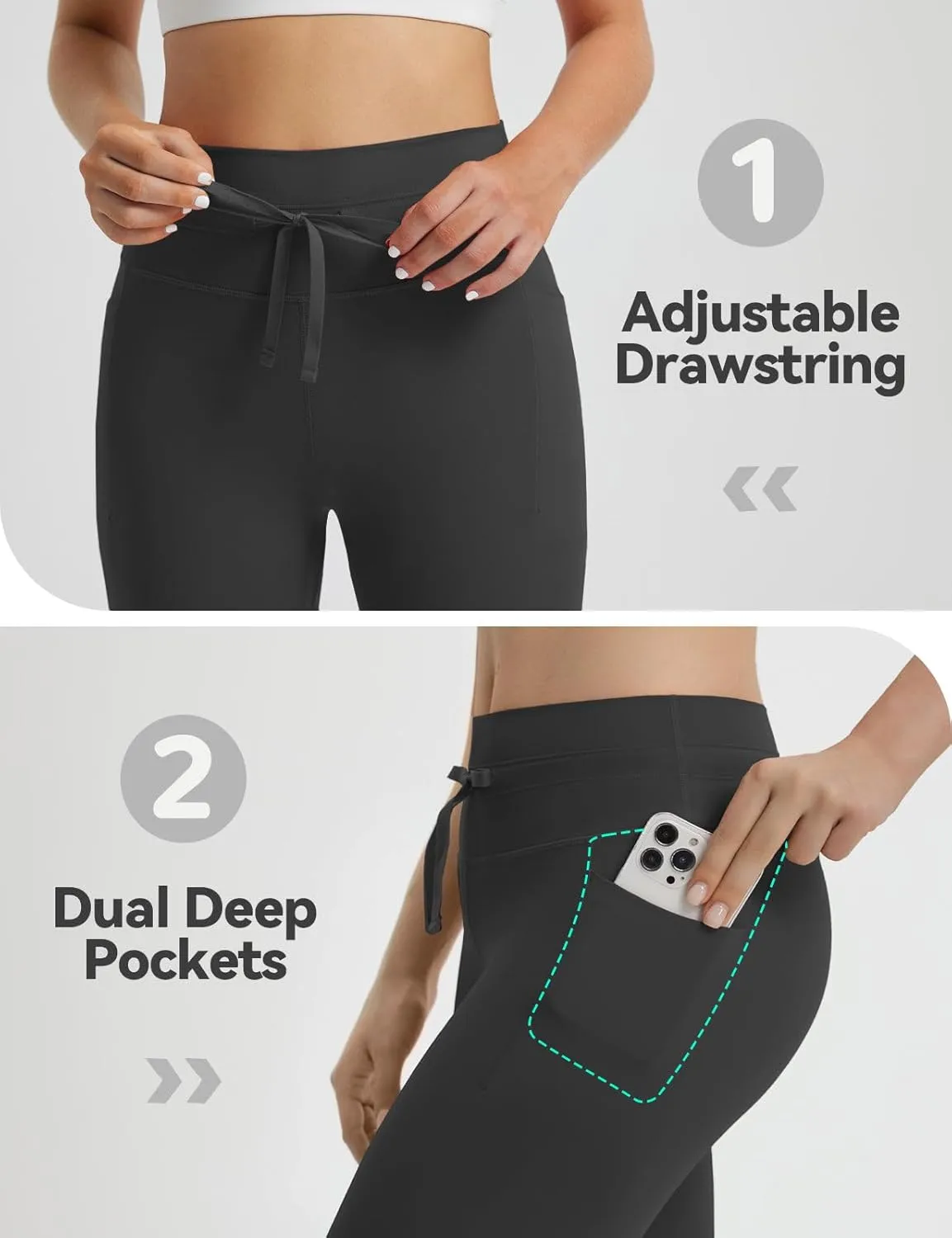 baleaf Women 8" Biker Shorts with Pockets, High Waisted Workout Short Tummy Control Yoga Gym Spandex Running Volleyball