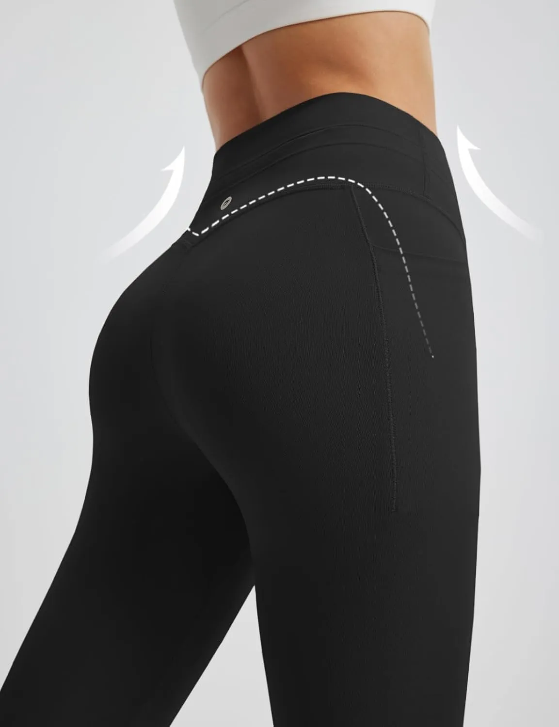 baleaf Women 8" Biker Shorts with Pockets, High Waisted Workout Short Tummy Control Yoga Gym Spandex Running Volleyball