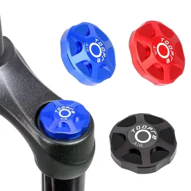 Bicycle Front Fork Cap Suspension Cover Aluminum Alloy Air Gas Shoulder Cover Valve Protector Parts for Mountain Bike Road Bike MTB