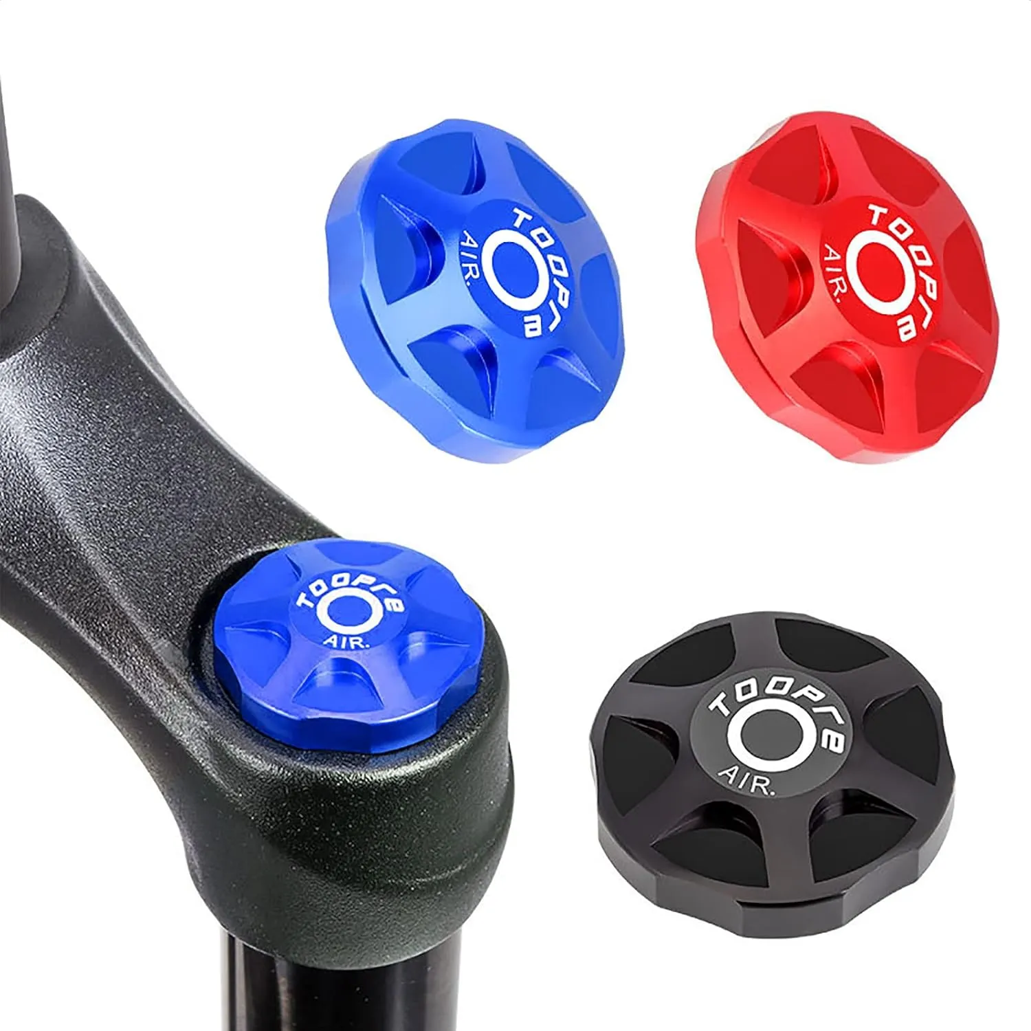 Bicycle Front Fork Cap Suspension Cover Aluminum Alloy Air Gas Shoulder Cover Valve Protector Parts for Mountain Bike Road Bike MTB