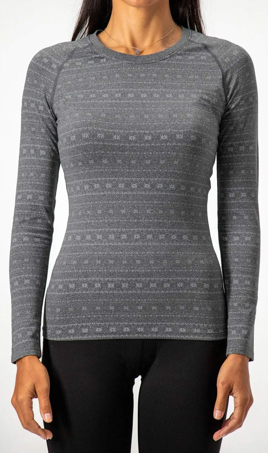 DEVOPS Women's 2 Pack Thermal Long Sleeve Shirts Compression Baselayer Tops