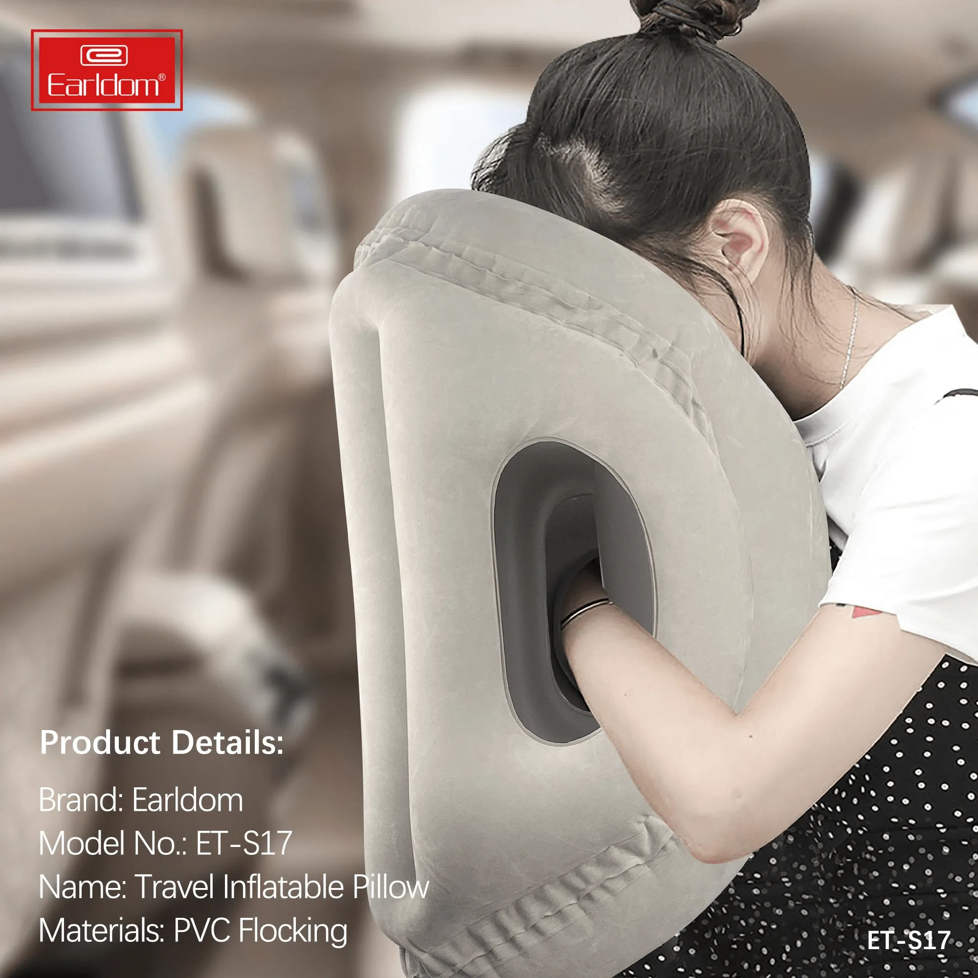 Earldom Inflatable Travel Pillow ET-S17