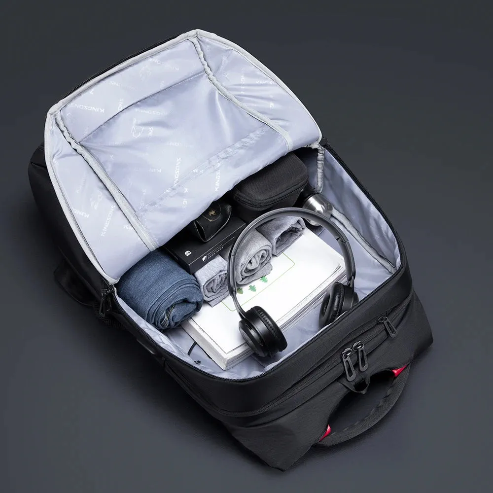 Elite Waterproof Laptop Backpack Multi-Layer Anti-Theft Travel Backpack External USB Charging