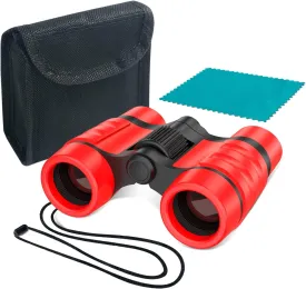ESSENSON Binoculars for Kids Toys Gifts for Age 3-12 Years Old Boys Girls Kids Telescope Outdoor Toys for Sports and Outside Play Hiking, Bird Watching, Travel, Camping, Birthday Presents (Red)