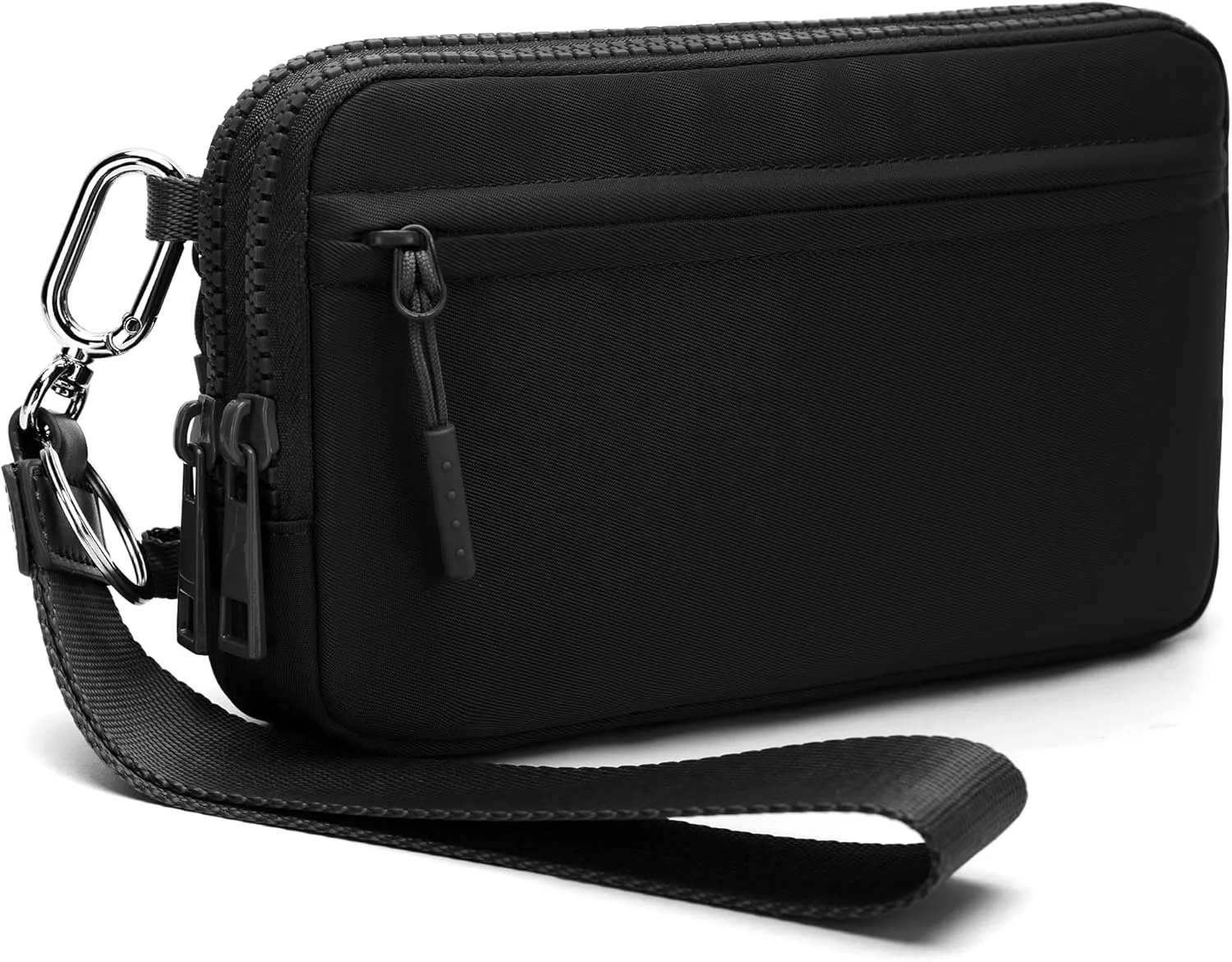 FODOKO Wristlet wallets for women Nylon Quilted Wallet with 4 Zippers,Travel Credit Card,Holder Cell Phone Organizer,coin purse