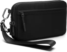 FODOKO Wristlet wallets for women Nylon Quilted Wallet with 4 Zippers,Travel Credit Card,Holder Cell Phone Organizer,coin purse