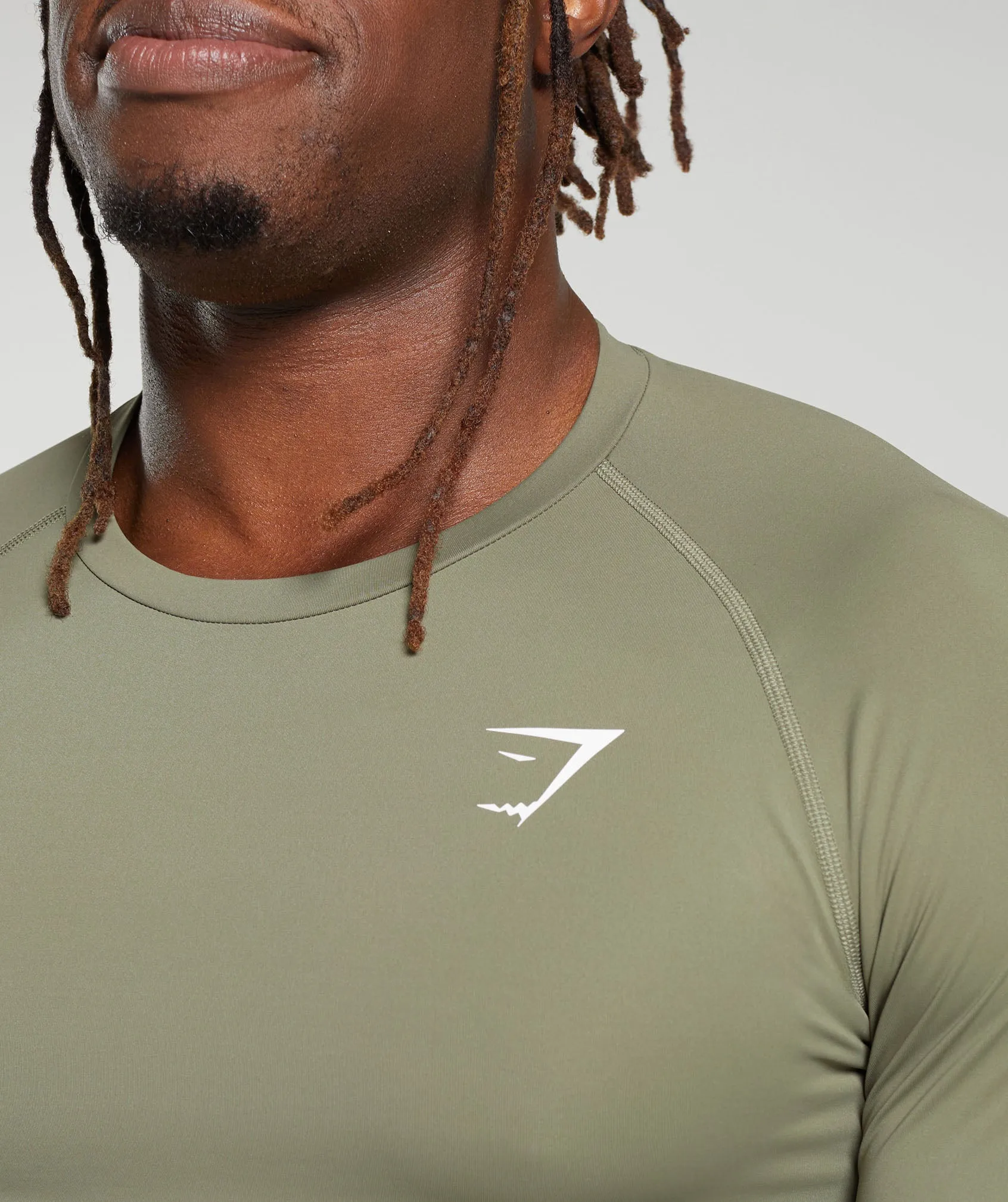 Gymshark Element Baselayer Long Sleeve T-Shirt - Utility Green