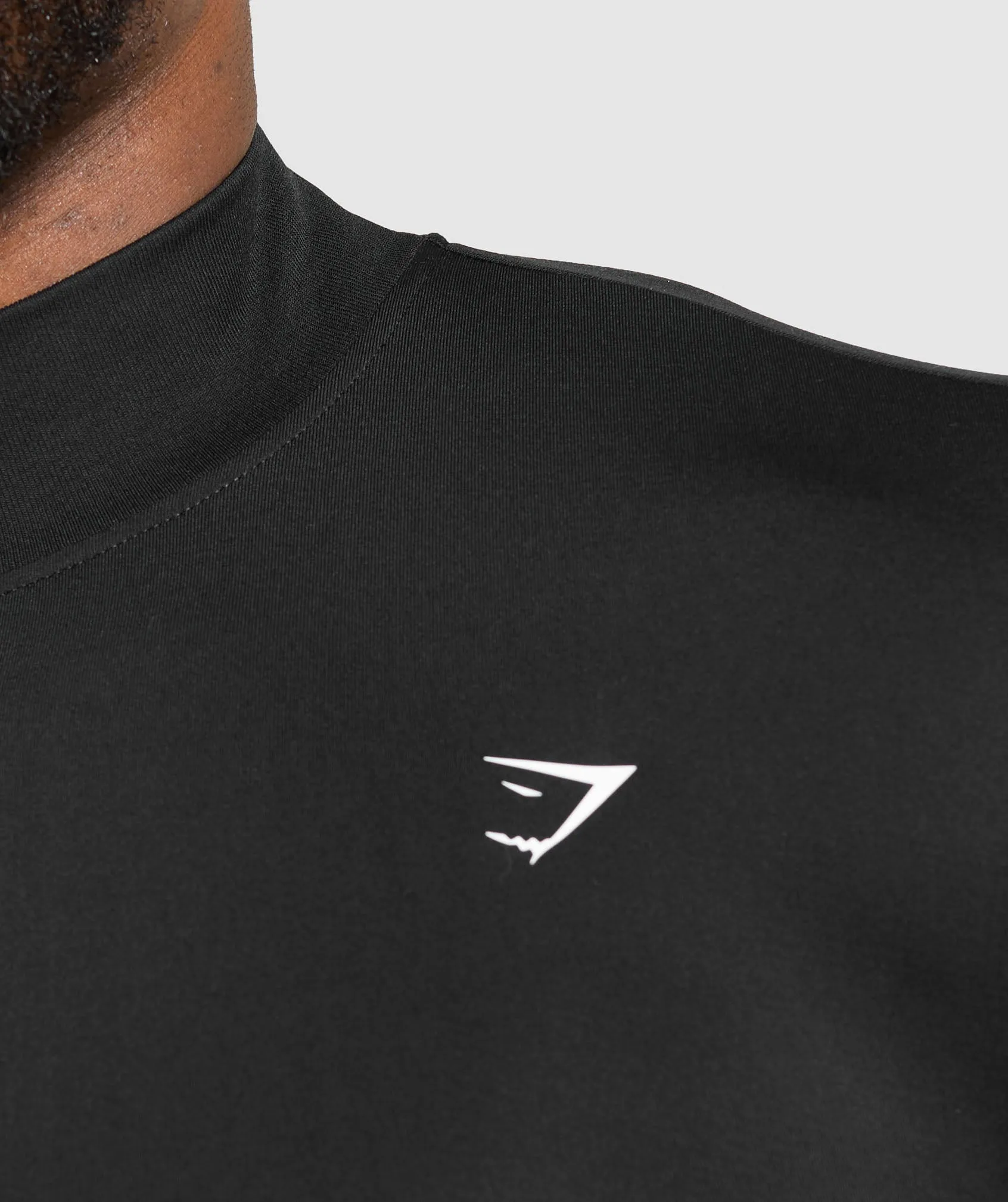 Gymshark Everyday Seamless Mock Long Sleeve T-Shirt - Black
