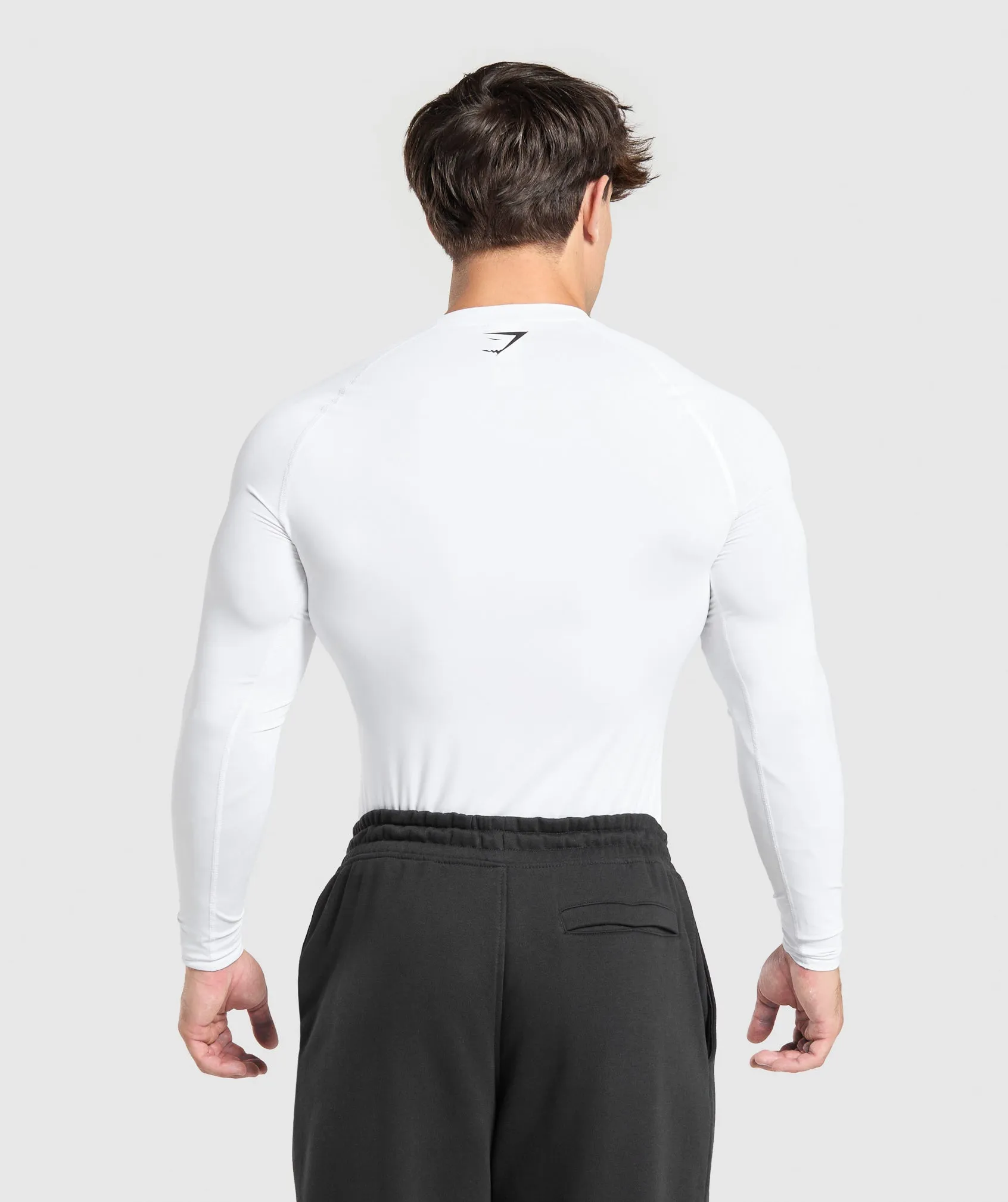Gymshark Graphic Baselayer Long Sleeve T-Shirt - White