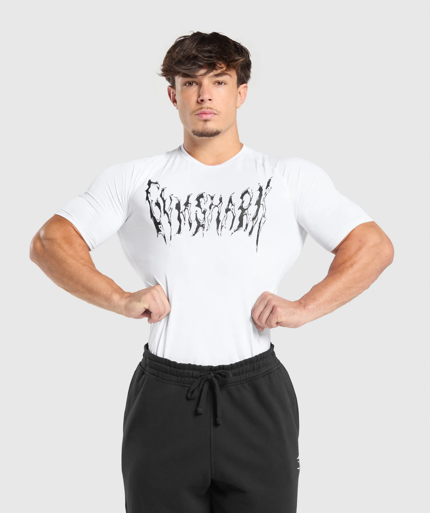 Gymshark Graphic Baselayer T-Shirt - White