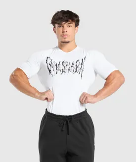 Gymshark Graphic Baselayer T-Shirt - White