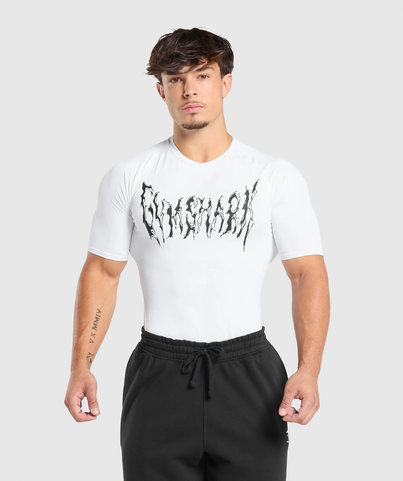 Gymshark Graphic Baselayer T-Shirt - White