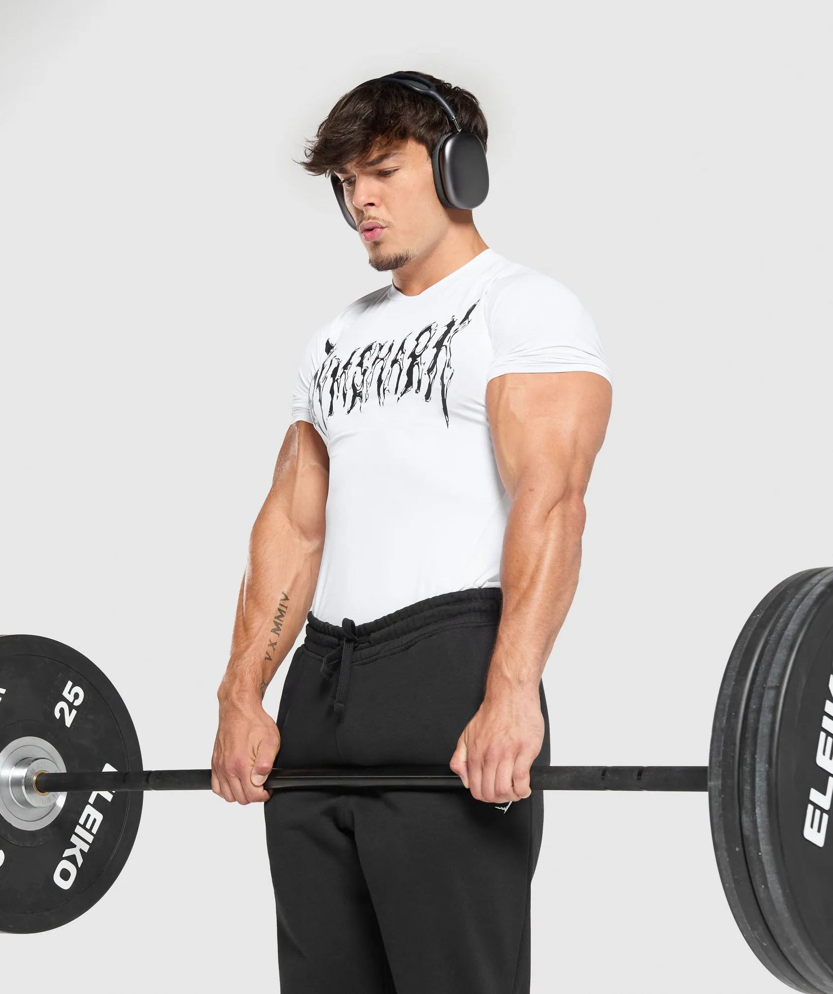 Gymshark Graphic Baselayer T-Shirt - White