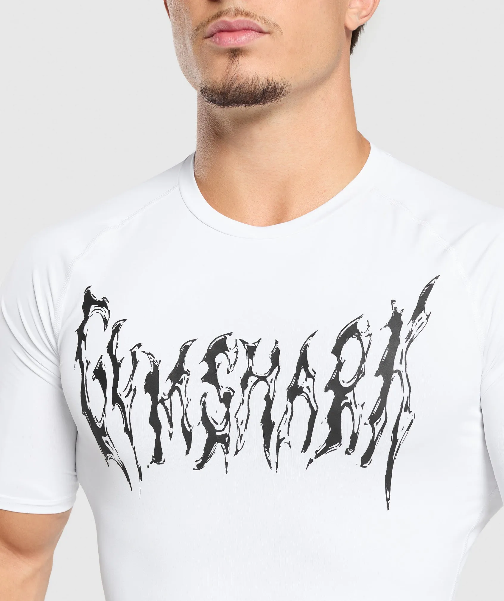 Gymshark Graphic Baselayer T-Shirt - White