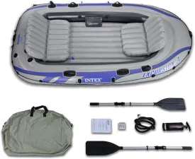 Inflatable Boats Adults, Dinghy Folding Inflatable Kayak Heavy Duty Inflatable Canoe with 2 Paddle Mounts Fishing, Diving