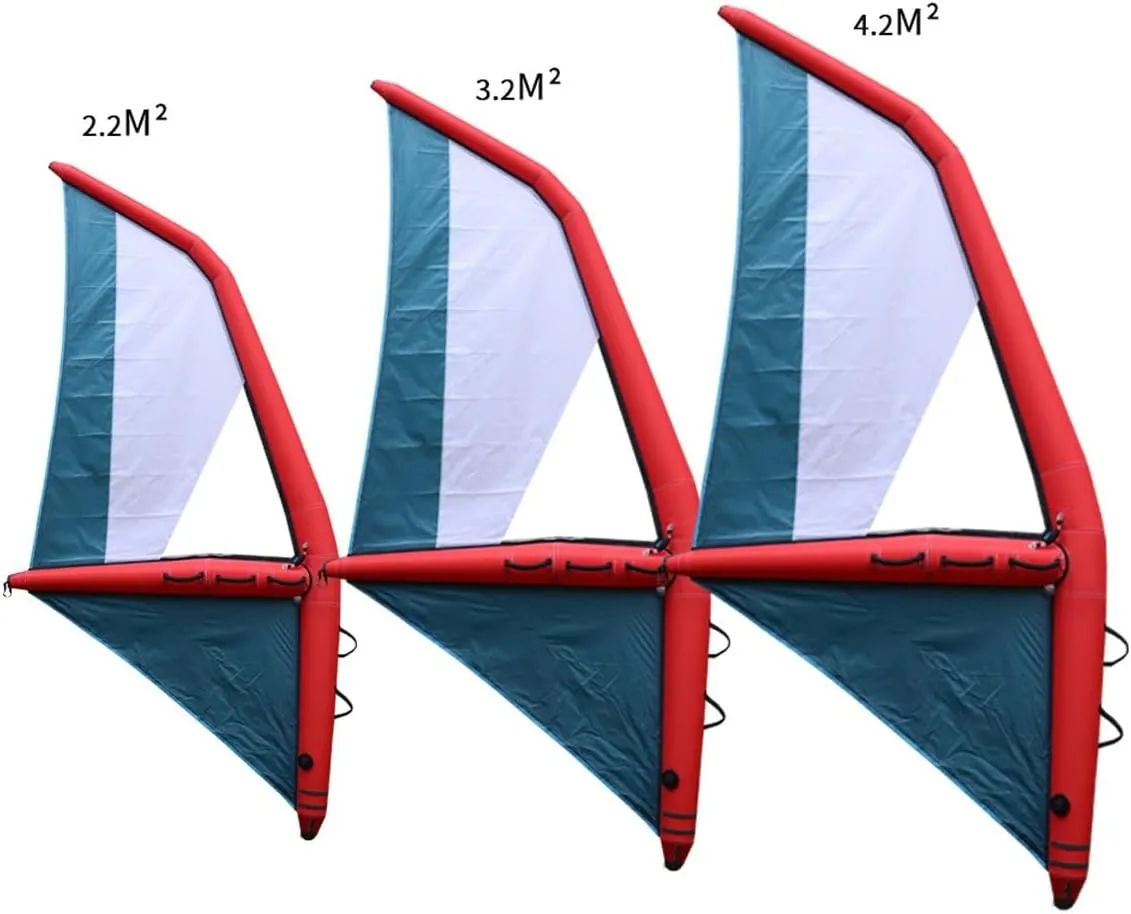 Inflatable Sail, Portable Inflatable Paddleboard Sail, Kitesurfing Kite, Windsurfing Wing Foil, Inflatable Wing foil, for Wind Wing Foiling, Surfing, Snow Ski Surfing, Water Sports ()