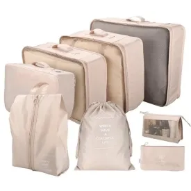 Jetsetter's Ensemble: 8-Piece Travel Organizer Set