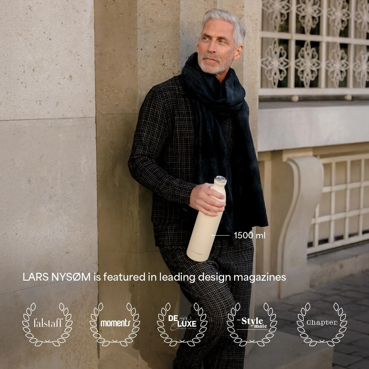 LARS NYSM Stainless Steel Insulated Water Bottle 12oz 17oz 25oz 34oz 51oz | Insulated Thermo Flask for Hot and Cold Beverages | Leakproof Drinking Bottle (Aqua Turquoise, 17oz)