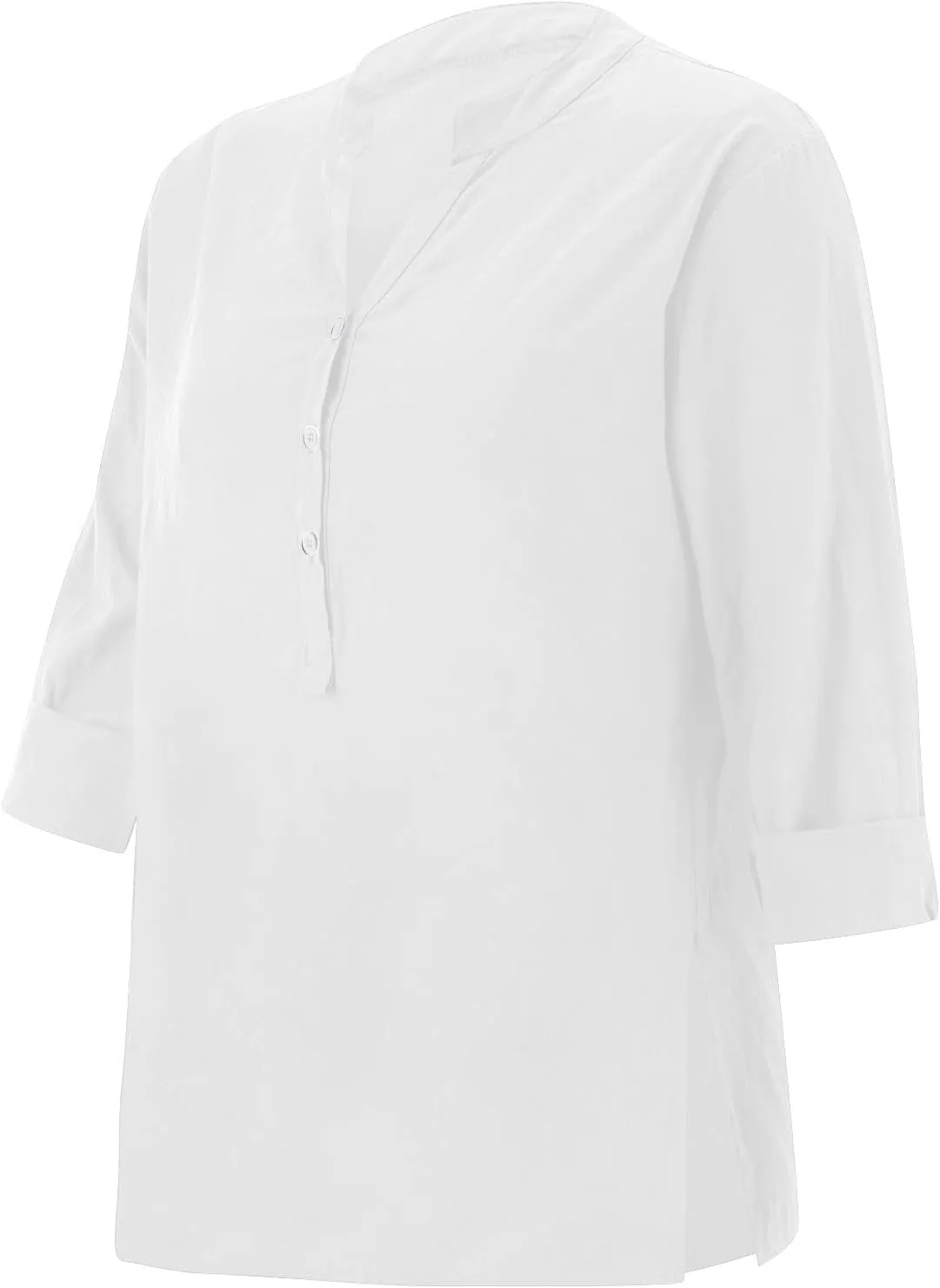 Linen Tops for Women Summer Button Down V Neck Shirts Casual Short Sleeve Loose T-Shirt Cotton Linen Blouse Tees 2025