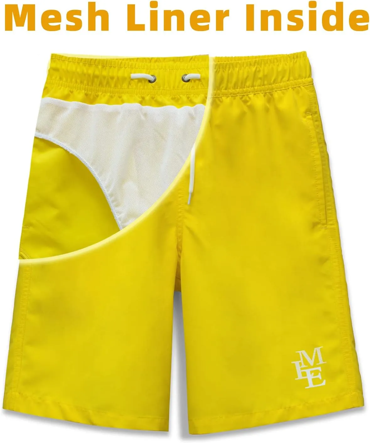 MEILONGER Boys Swim TrunksQuick Dry Beach Board Shorts Swimwear Bathing Suits Size 8,10-12,14-16,18-20
