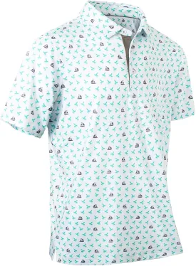 Mens Golf Shirts Quick Dry Moisture Wicking Casual Short Sleeve Performance Athletic Print Collared Stylish Men Polo Shirt