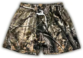 Men's Real Tree Print Mesh Shorts Lightweight Breathable Quick-Dry Running Gym Shorts for Outdoor Casual Wear