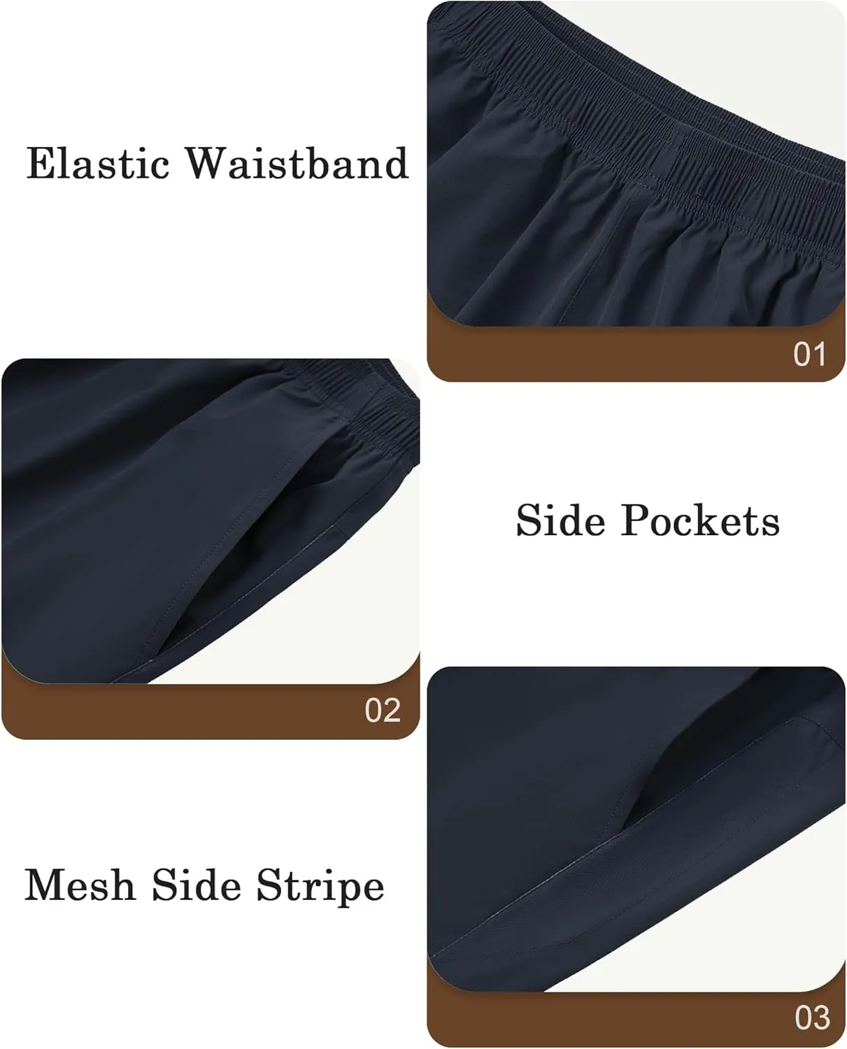 Milin Naco Mens Board Shorts Quick Dry Swim Trunks with Pockets Bathing Suits for Men Swim Shorts