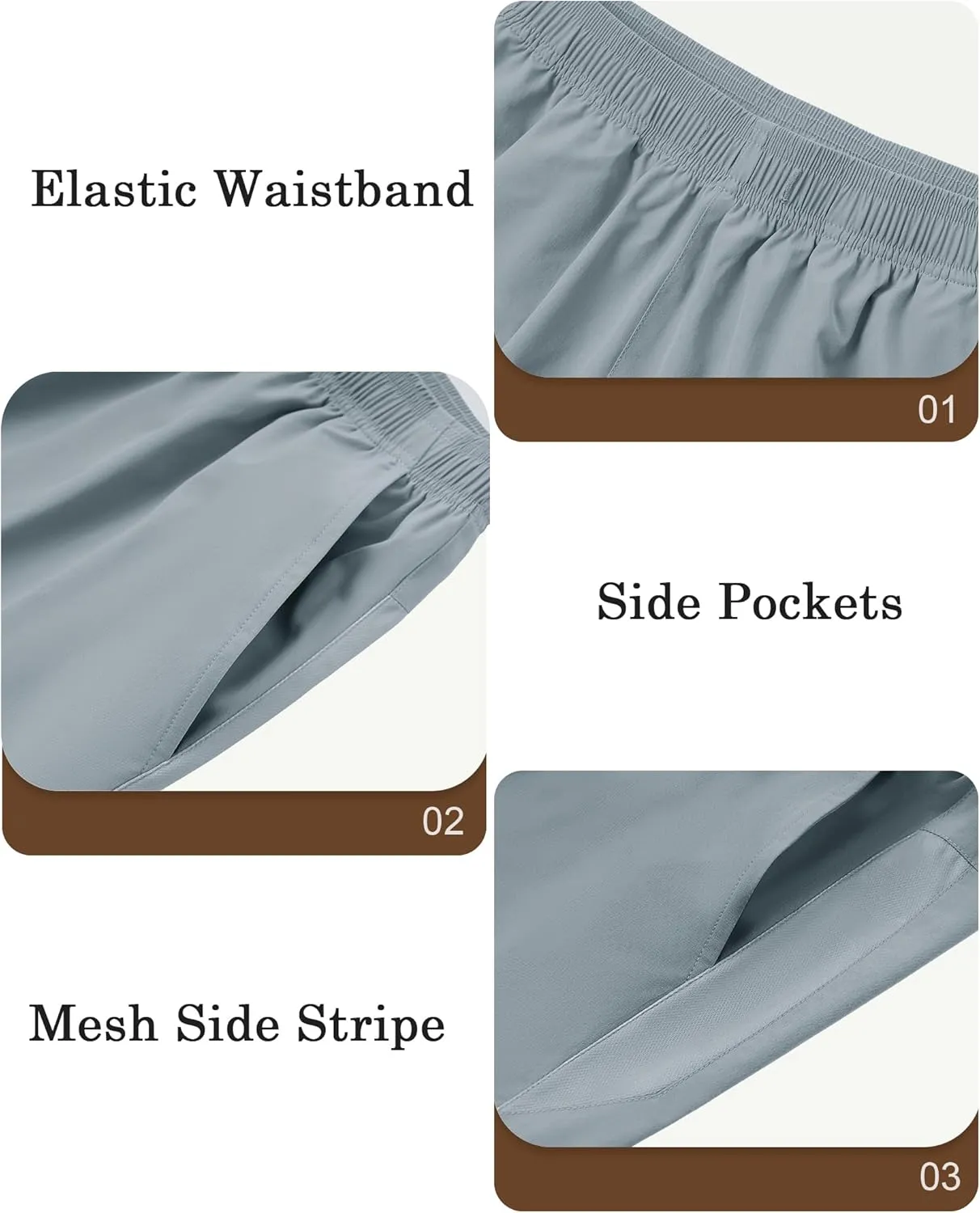 Milin Naco Mens Board Shorts Quick Dry Swim Trunks with Pockets Bathing Suits for Men Swim Shorts