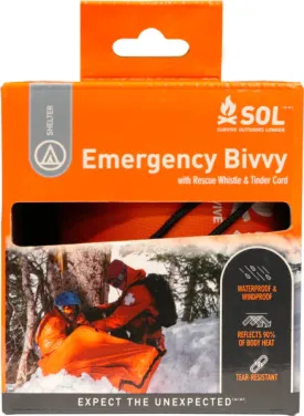SOL Emergency Bivvy Survival with Rescue Whistle