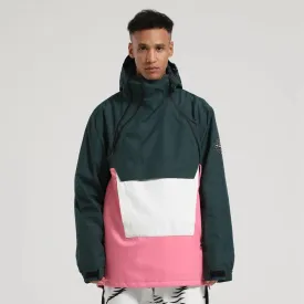 Stylish Thick Zip-up Snow Jacket Contrasting Colors Coat for Winter