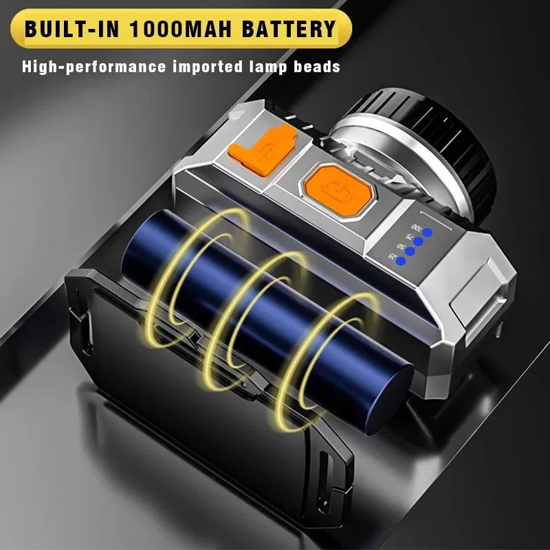 T20 LED Headlamp Strong Light Super Bright Head-Mounted Flashlight Outdoor Household Rechargeable Night Fishing Headlight