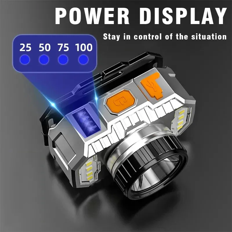 T20 LED Headlamp Strong Light Super Bright Head-Mounted Flashlight Outdoor Household Rechargeable Night Fishing Headlight