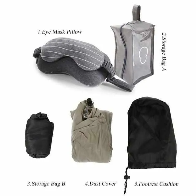 The Most Diverse & Innovative Inflatable Travel Neck Pillow and Footrest